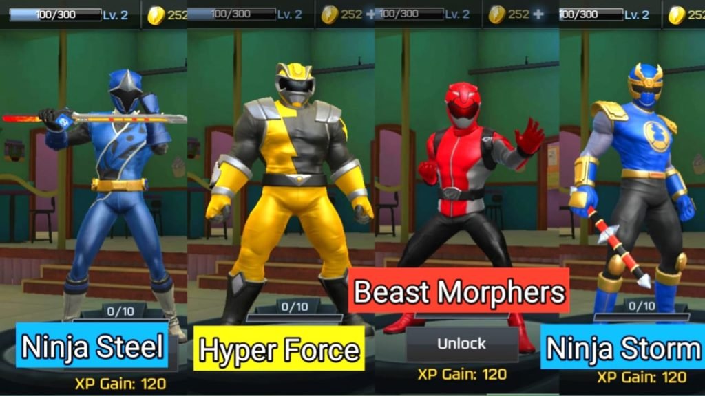 Power Rangers Ninja Steel, Ninja Storm, Hyper Force and Beast Morphers