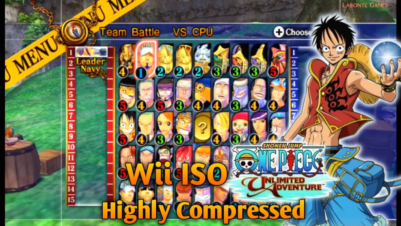 Gezond eten botsing Warmte One Piece Unlimited Adventure Wii ISO Download Highly Compressed - Apk2me