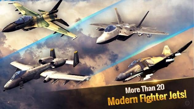 Modern Fighter Jets in Ace Fighter Mod Apk