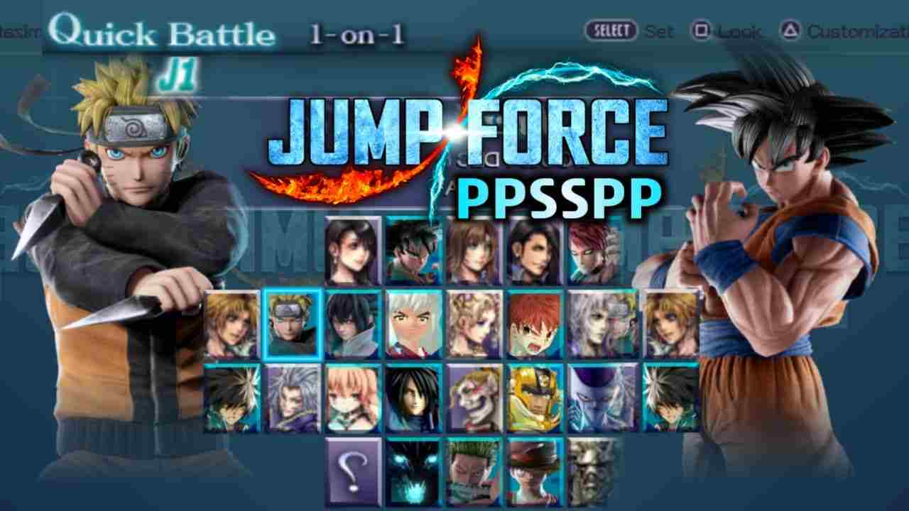 Jump Force PPSSPP ISO Download Highly Compressed 2