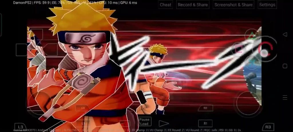 Naruto games for PS2 Emulator