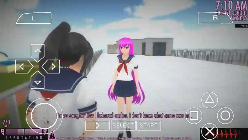 Yandere Simulator PPSSPP ROM 