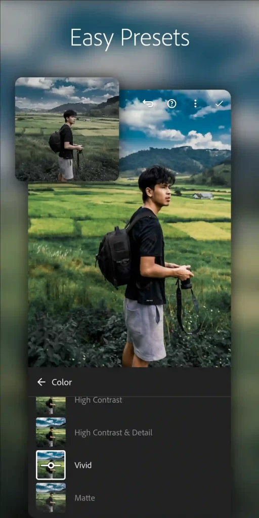 Lightroom Mod APK with presets