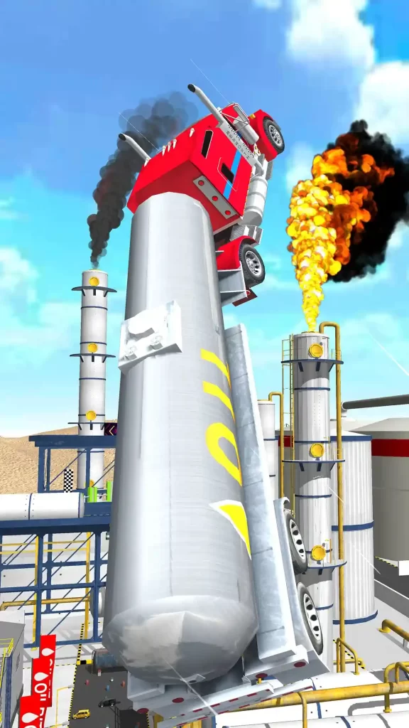 Construction Ramp Jumping Mod APK longest jump