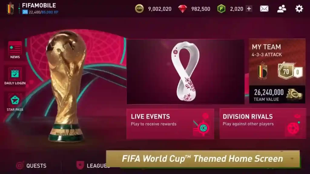 FIFA Mobile Chino Mod Apk Unlimited Money and Gems 