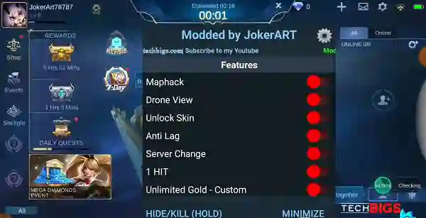 Joker Mod apk ML Unlock All Skin