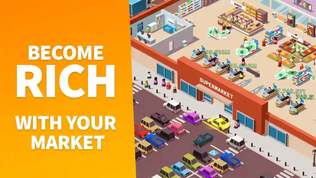 Idle Supermarket Tycoon Mod Apk Unlimited Money and Gems