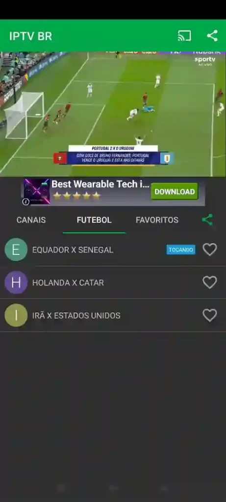 Watch Live football match on Android 