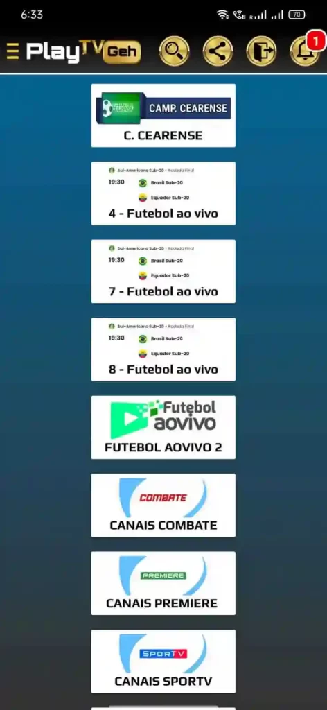 Free Live Football Match on Android 