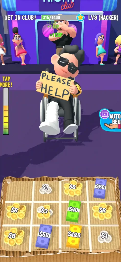 Begging Life Mod Apk Unlimited Money and Gems