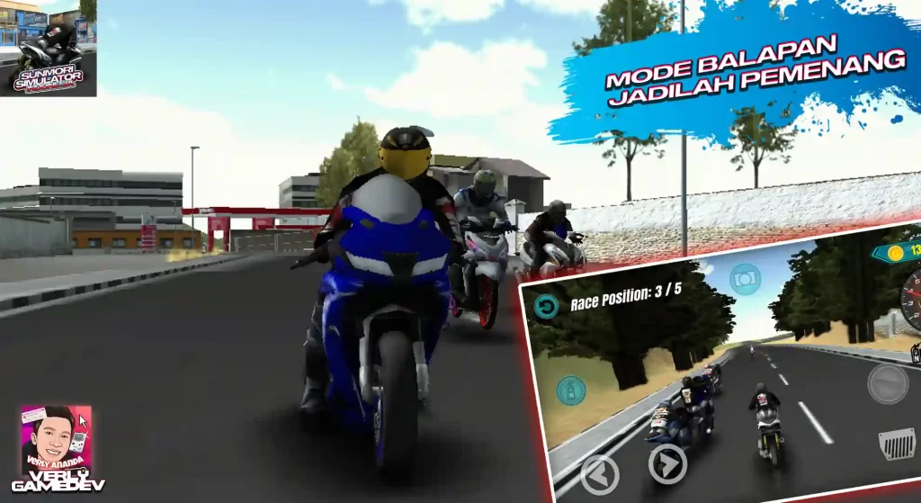 Sunmori Race Simulator Indonesia Mod Apk Unlocked All Bikes