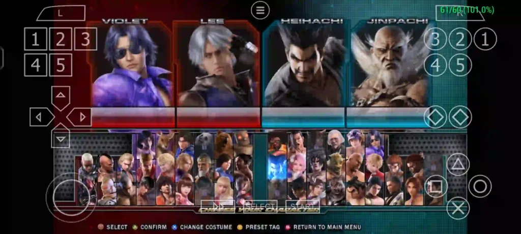 Tekken Tag Tournament 2 PPSSPP Character Selection