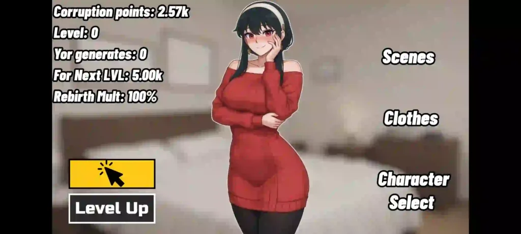 Idle Waifu APK Unlimited Corruption points